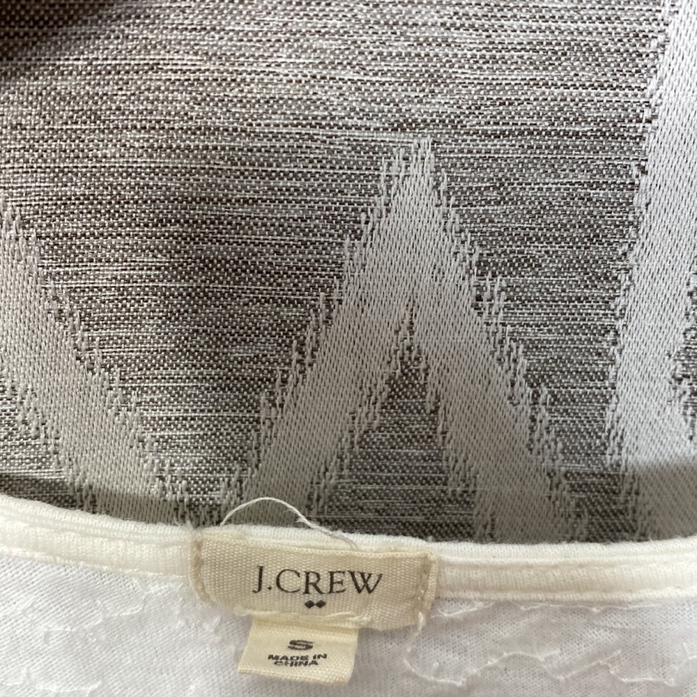 J. Crew Clear Sequined Tank White & Black Stripe Size: Small - Picture 3 of 3